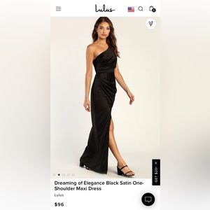 Lulus black maxi dress. Size large. Perfect for bridesmaids or wedding guest.